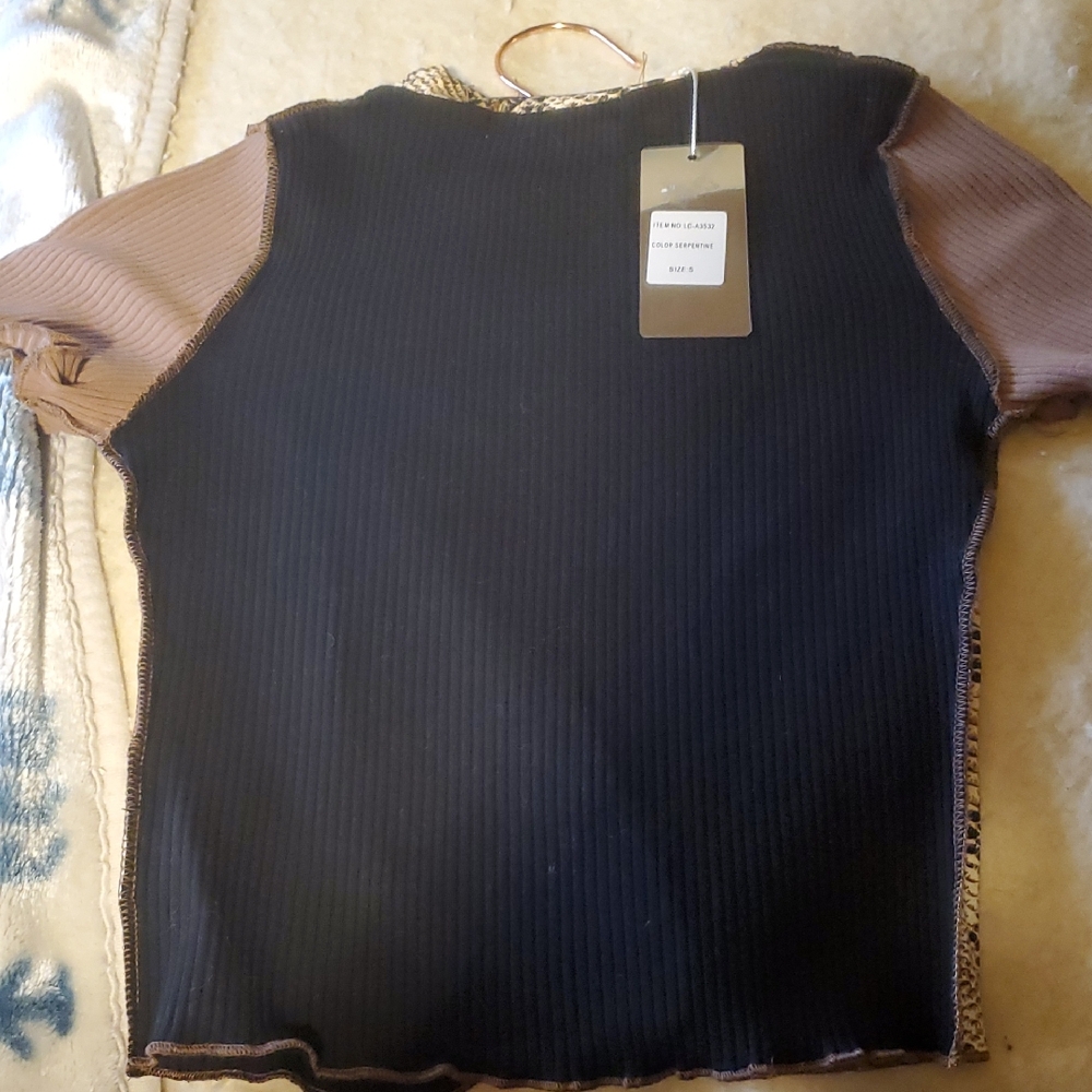 Black and Brown Women's Top